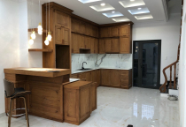 Thiết Kế - Thi Công Kệ Bếp KB005 Gõ Đỏ