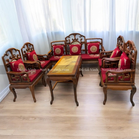 Bộ Ghế Cẩn Đá 8 Món 