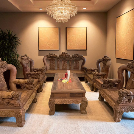 Bộ Ghế 16 Nghê Cẩm Lai VIP
