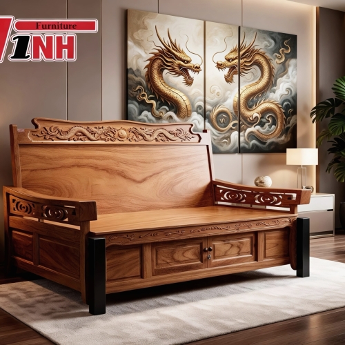 Trường Kỷ Kéo Gỗ Gõ Đỏ 