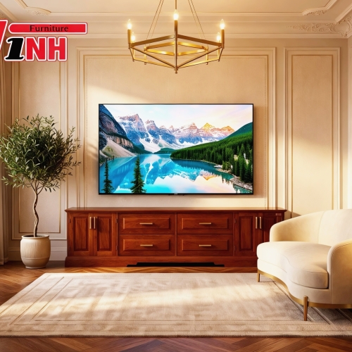 Táp Tivi Bằng 2m2 Gỗ Gõ Đỏ 