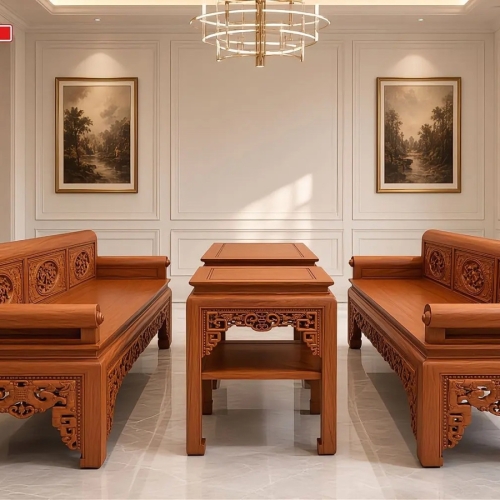 Trường Kỷ Gỗ Gõ Đỏ 4 Món 