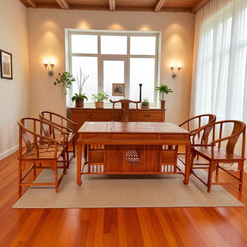 Bộ Bàn Trà Gỗ Hương Đá 