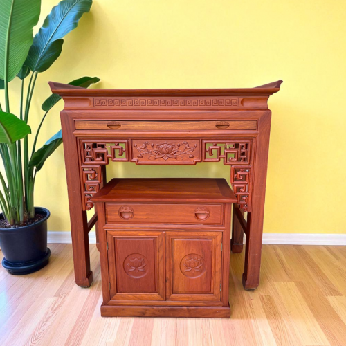 Án Thờ Sen Vuông 2 Món (Tủ Phụ) 