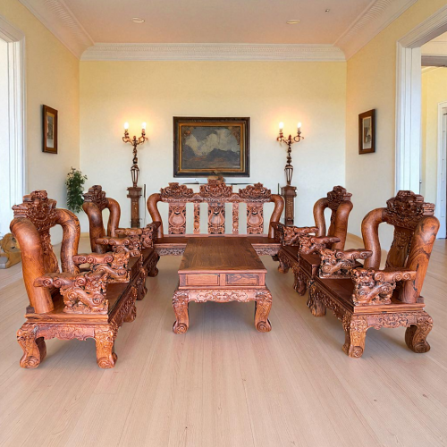 Bộ Ghế 16 Nghê Cẩm Lai VIP