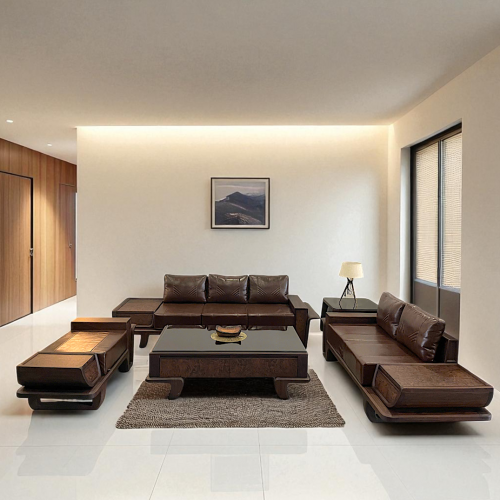 Bộ Ghế Signature 5 Món Gỗ ChiuLiu & Nu Óc Chó