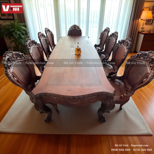 Bàn Ăn Louis Và 10 Ghế Louis
