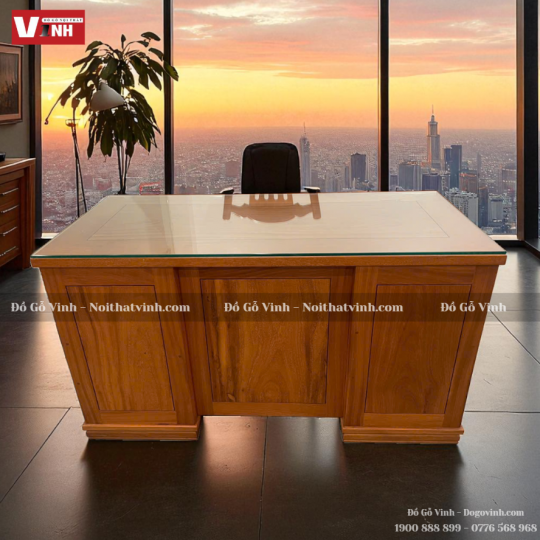 Bàn Làm Việc Gỗ Đỏ 1M4