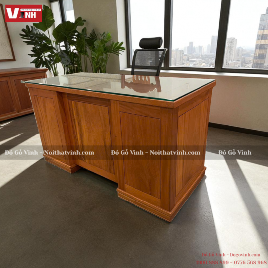 Bàn Làm Việc 1M54 Gõ Đỏ