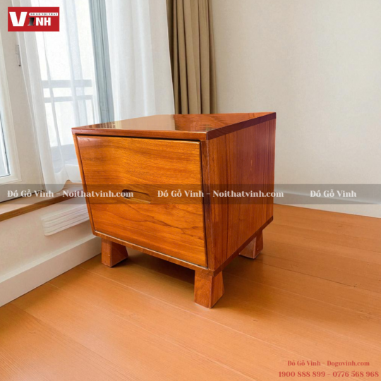 Tủ Đầu Giường Nhật 4 Chân - 1 Hộc 